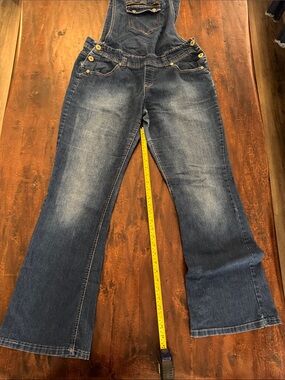 Miss Lili Blue Faded Denim Overalls, size XL